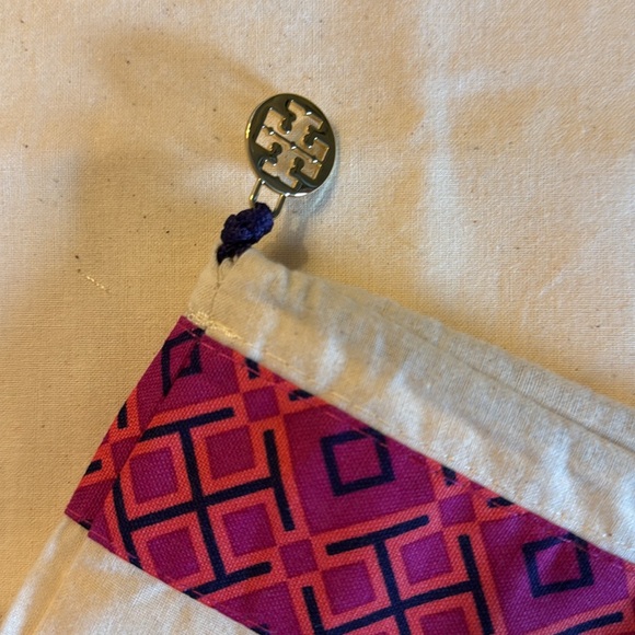 TORY BURCH SIGNATURE COLORS GOLD CHARM DRAWSTRING LARGE DUST BAG 🩷NEW🩷 - Picture 6 of 11